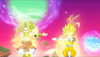 Legendary Super Saiyan Broly & Super Saiyan Goku performing EX-Fusion in the opening of Dragon Ball Fusions