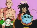 Tien, Yamcha, Chiaotzu, and King Kai