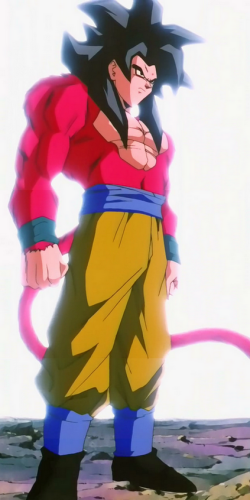 Why does Gogeta have red hair in his Super Saiyan 4 form whereas