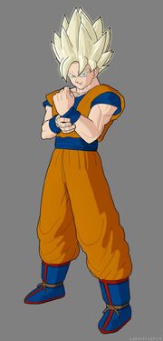 Super saiyan goku raging blast