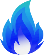 Blue fire icon blade