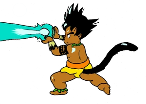 Ra Makimaki performing the Kamehameha