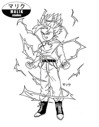 A drawing of Super Saiyan 2 Ledas by Malik666