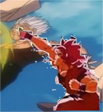 Goku punching Slayer