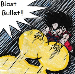 Kuri's Blast Bullet in Dragon Ball SF