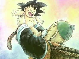 Goku, found alone in the forest
