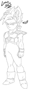 A drawing of Super Saiyan Ledas by Malik666
