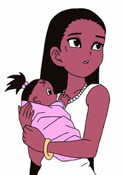 Shanti and her daughter, Indie In Dragon Ball GT