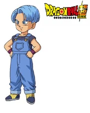 Trunks as a kid (with blue hair)