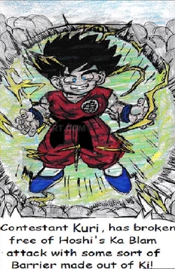 Kuri's Blast Bullet in Dragon Ball SF