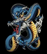 Eien Ryuu, the banished eternal dragon sealed within him until the end of the story