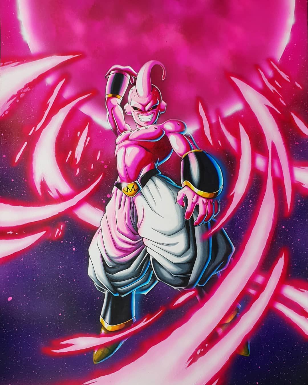 Kid Buu artwork I did fresco : r/dbz