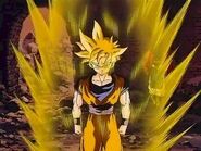 Gohan transformándose en Super Saiyajin