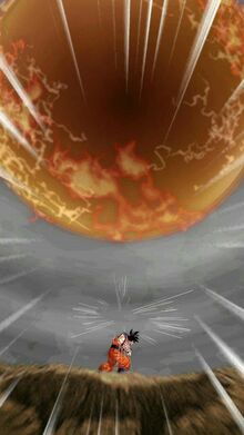 Goku cargando un Kamehameha (Meteoro)