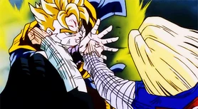 Super Saiyan Future Gohan vs Future Android 17 and Future Android 18