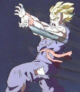 gohan haciendo un kamehameha