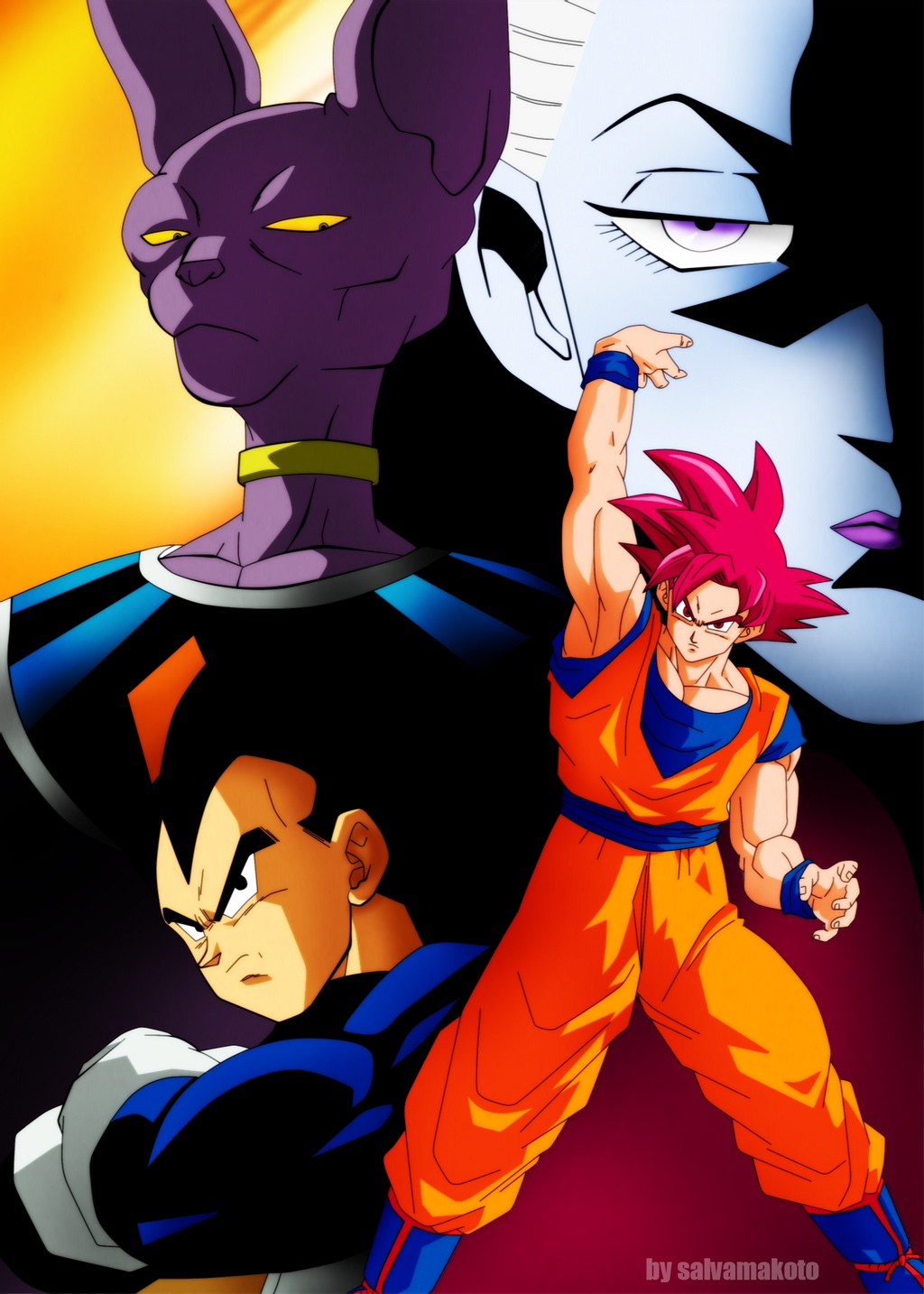 son goku (dragon ball and 1 more) drawn by salvamakoto