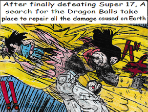 Goku Defeating Super 17 With Dragon Fist