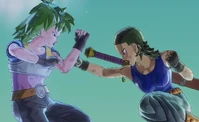 Mother and daughter sparring