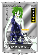 Makako como carta plateada brillante en Card Battels.