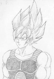Evil Bardock as a SSJ