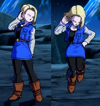 DBFZ Android18 SupportAttack1