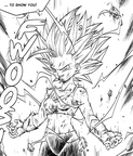 Ginyu as a Super Saiyan 2 in Bra's body