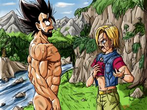 Vegetto found by Android 18