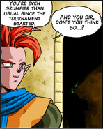 Tapion speaking with King Piccolo in the shadows.