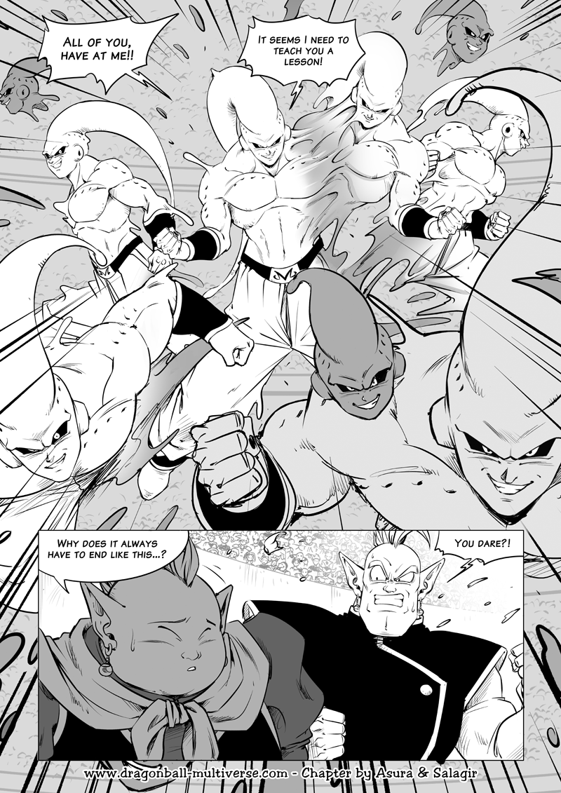 Universes 12, 14, 15 - The Future Majin attack - Chapter 32, Page 700 -  DBMultiverse