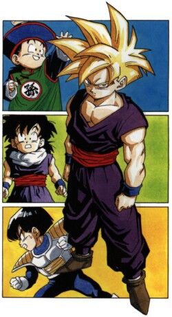 Goku, Gohan, and Goten  Dragon ball super manga, Anime dragon