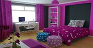 Alyson's purplish girl bedroom of the Spencer House