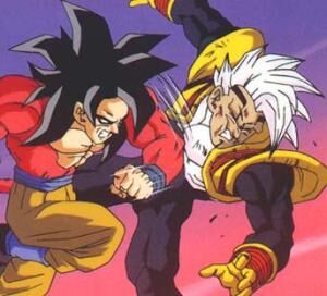 MADS Goku SSJ4 vs Baby Vegeta