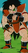 Raditz injured by Gohan and Kayla