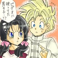 Young Videl meets Gohan in Cell Games Saga