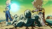 Vegeta blasts Goku&Cooler