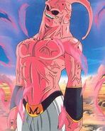 uper Buu charging the energy within him, preparing to self-destruct