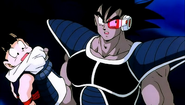 Turles holds both Gohan and Kayla