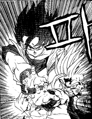 Dragon Ball Z Father Son Kamehameha Goku and Gohan Manga Panel