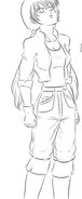 Character concept future videl lineart by -2