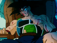 Bardock, wounded, in his space pod