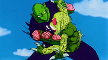 Piccolo punches Saibaman