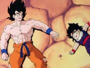 Goku and Gohan beat be vegeta