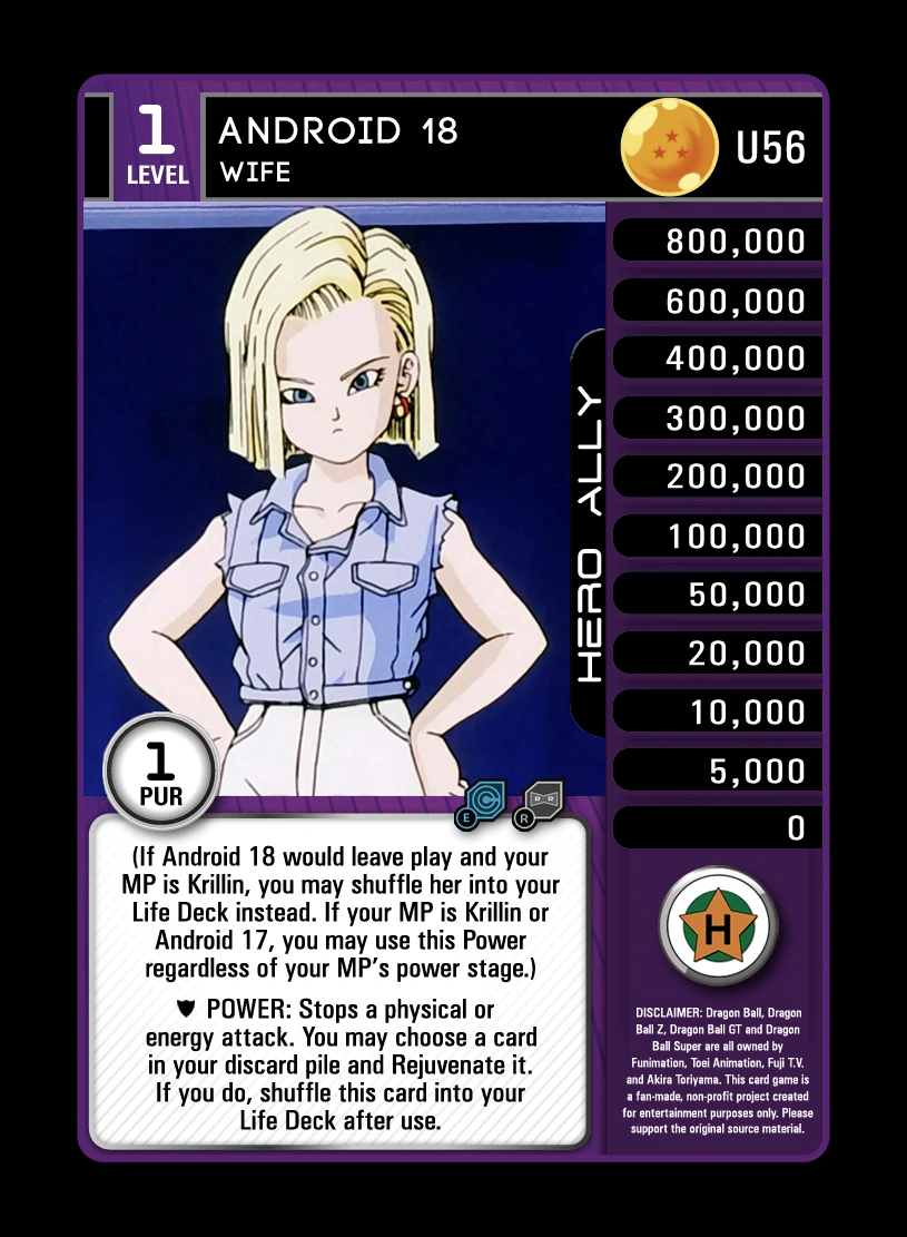 Android 18 - Wife | DragonBallZTCG Wiki | Fandom