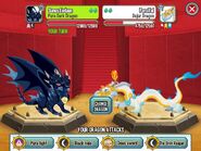 Fighting Dujur Dragon with Pure Dark Dragon