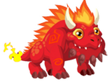 Flaming Rock Dragon