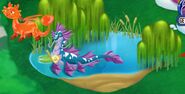 Pure Sea Dragon in Big Sea Habitat with Jelly Dragon