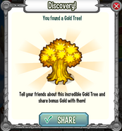 Gold Tree Found - Popup