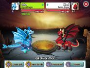 Fighting Venom Dragon with Crystal Dragon