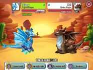 Fighting Quake Dragon with Crystal Dragon